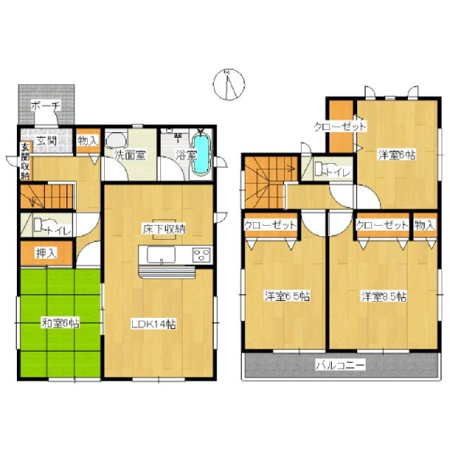 Floor plan. 18,800,000 yen, 4LDK, Land area 168.01 sq m , Building area 97.2 sq m floor plan