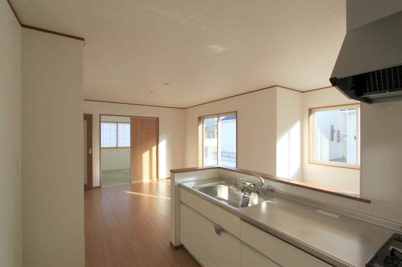 Kitchen. The photograph is a model house