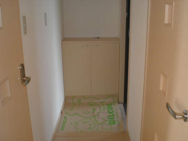 Entrance. There shoebox.