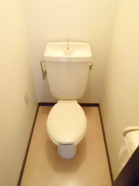Toilet. It is a photograph of the toilet.
