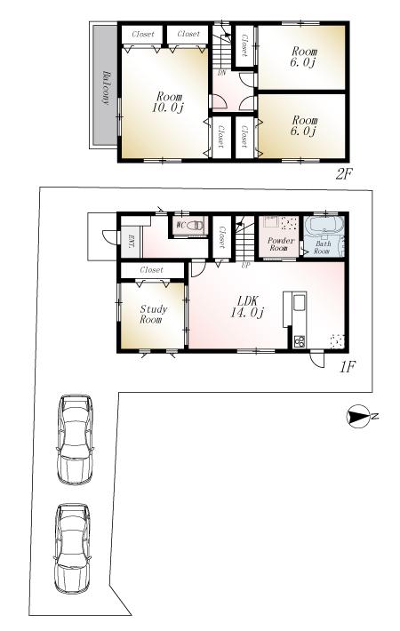 Floor plan. (No. 5 locations), Price 17.8 million yen, 4LDK, Land area 164.55 sq m , Building area 99.36 sq m