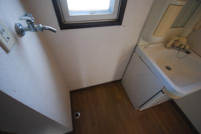 Washroom. Washing machine Storage