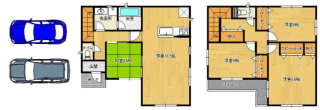 Floor plan. 33,600,000 yen, 4LDK, Land area 168.18 sq m , Building area 99.63 sq m