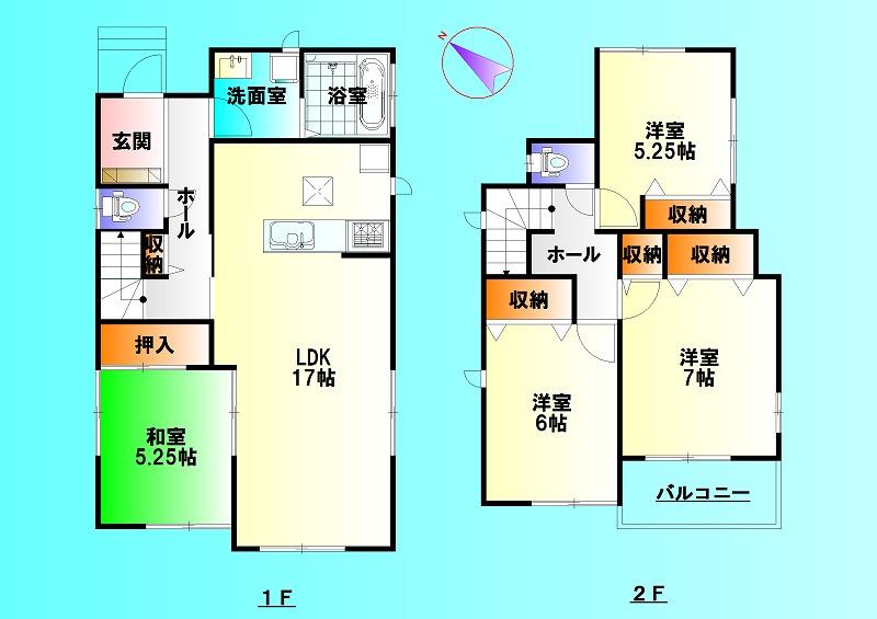 Floor plan. 28.8 million yen, 4LDK, Land area 145.97 sq m , Building area 98.12 sq m relatively popular is a high floor plan (^_^) / Living and Japanese-style room is a place that can be used To spacious to release a is usually Tsuzukiai, Has gained support from people of all ages! (^^)!