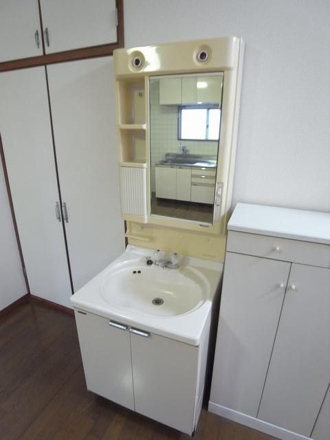 Washroom. With happy washbasin.