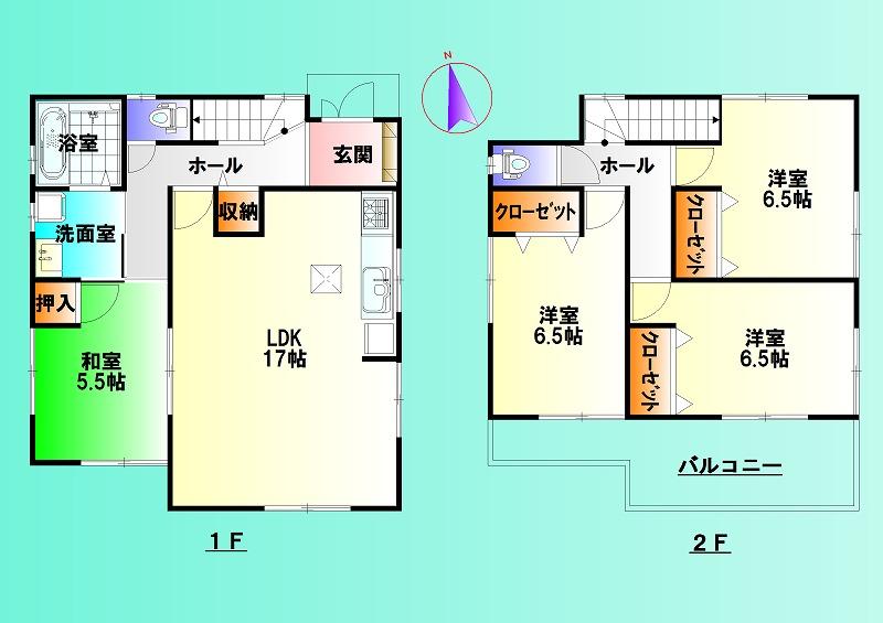 Floor plan. 23.8 million yen, 4LDK, Land area 170 sq m , Building area 98.82 sq m relatively popular is a high floor plan (^_^) / Living and Japanese-style room is a place that can be used To spacious to release a is usually Tsuzukiai, Has gained support from people of all ages! (^^)!
