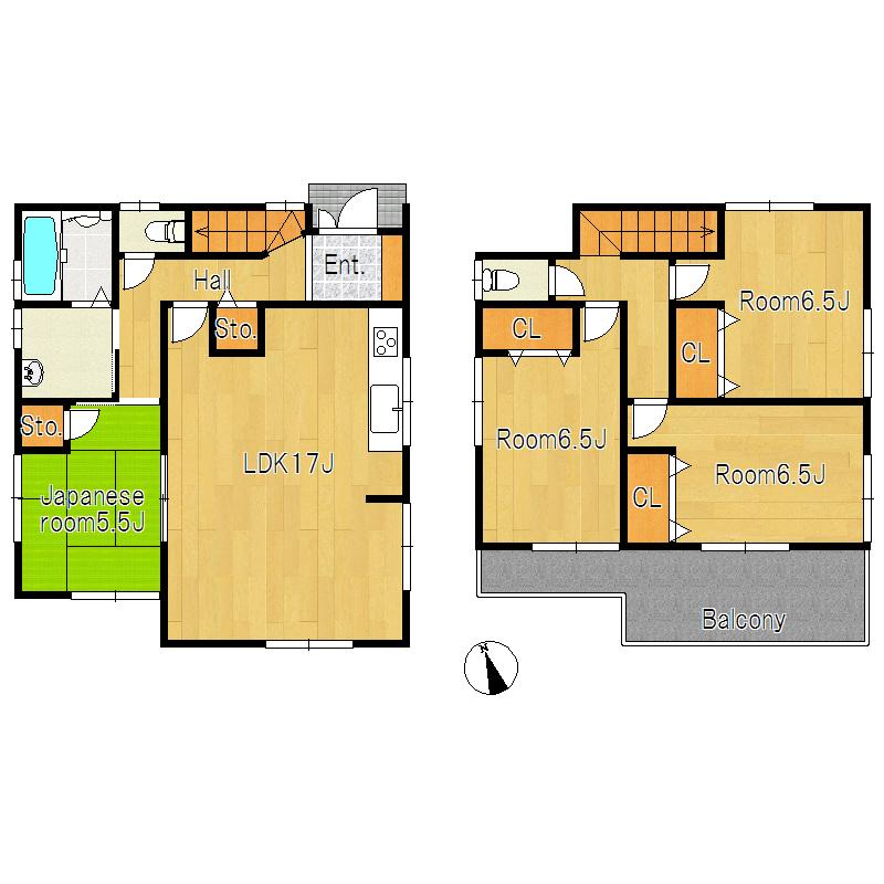 Floor plan. (No. 2 locations), Price 23.8 million yen, 4LDK, Land area 170 sq m , Building area 98.82 sq m