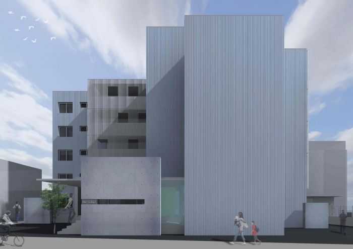 Building appearance. Main Entrance.