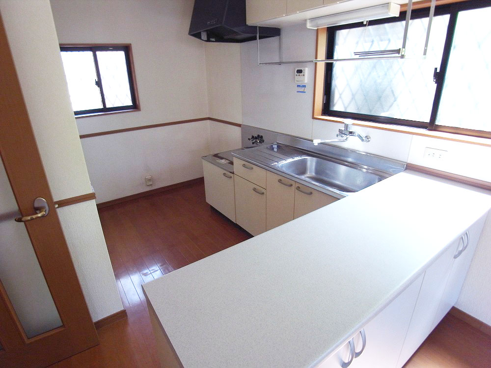 Kitchen. Characteristic kitchen is a large counter