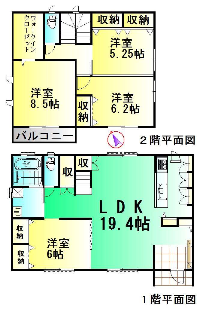 Floor plan. 36,800,000 yen, 4LDK + S (storeroom), Land area 192.41 sq m , Building area 120.07 sq m