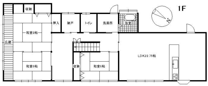 Floor plan. 9.8 million yen, 5LDK, Land area 522 sq m , Building area 188.77 sq m