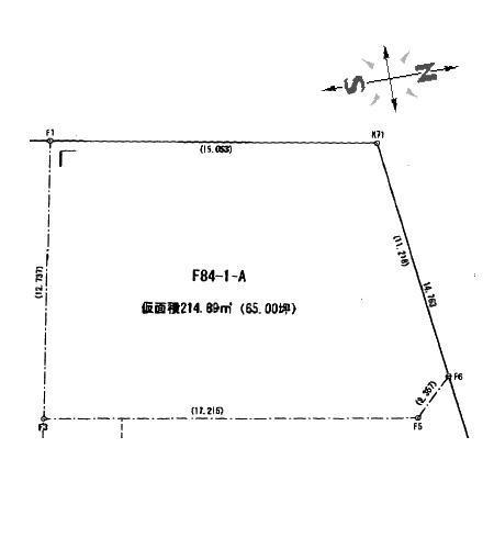 Compartment figure. Land price 8.5 million yen, Land area 214.89 sq m