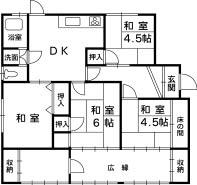 Floor plan. 13,900,000 yen, 4DK, Land area 235.65 sq m , Building area 66.24 sq m floor plan