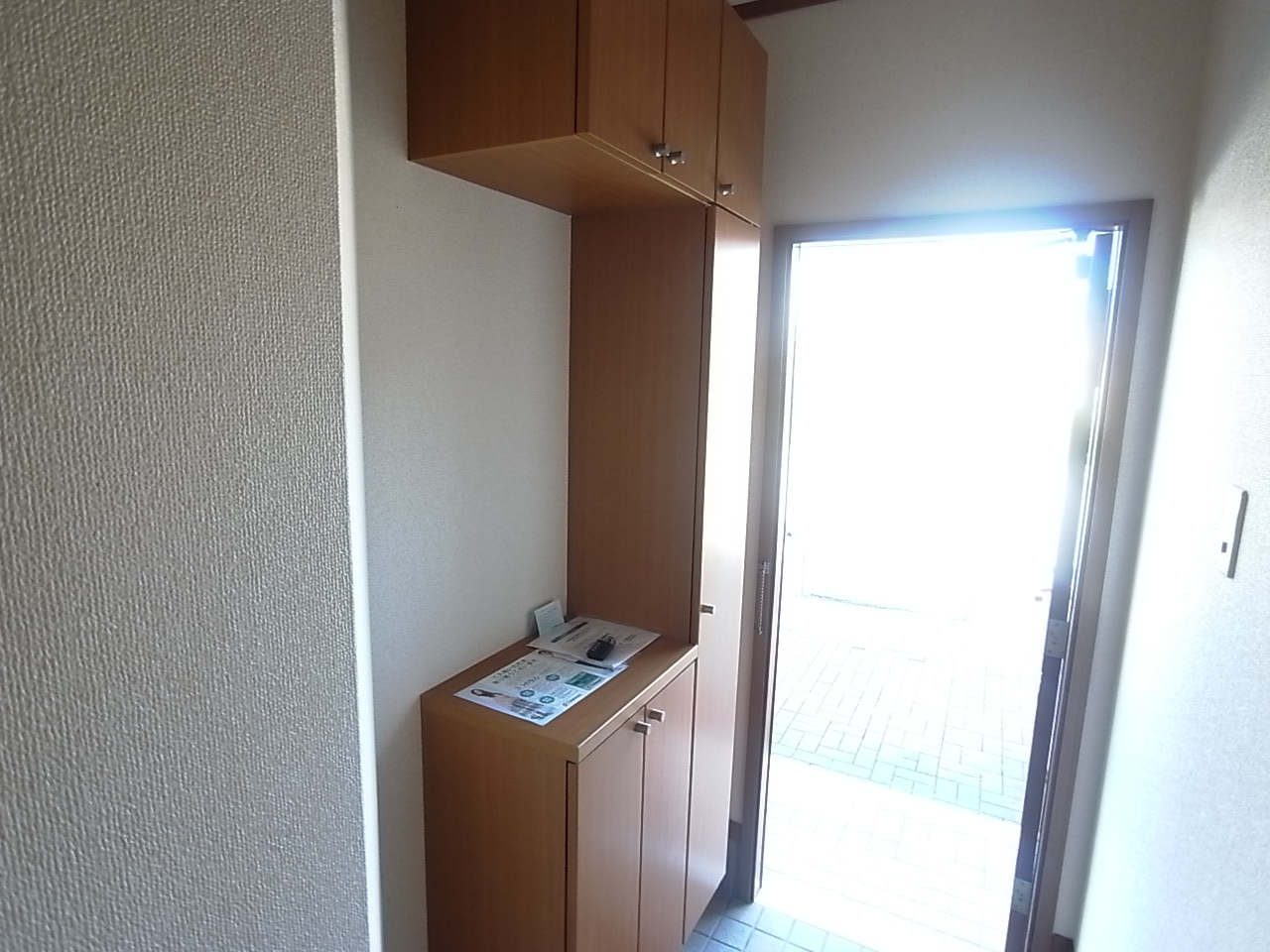 Entrance. Entrance refreshing because there is a shoebox! 