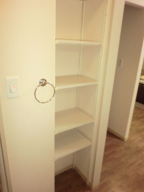 Other room space. I like the there is a shelf in the washroom. 