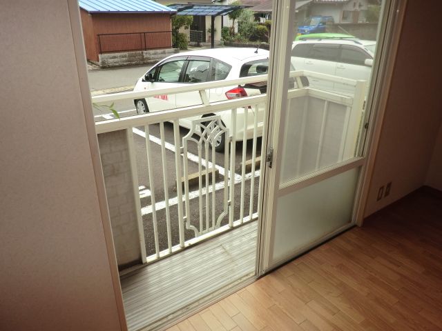 Balcony. There is also shutters.