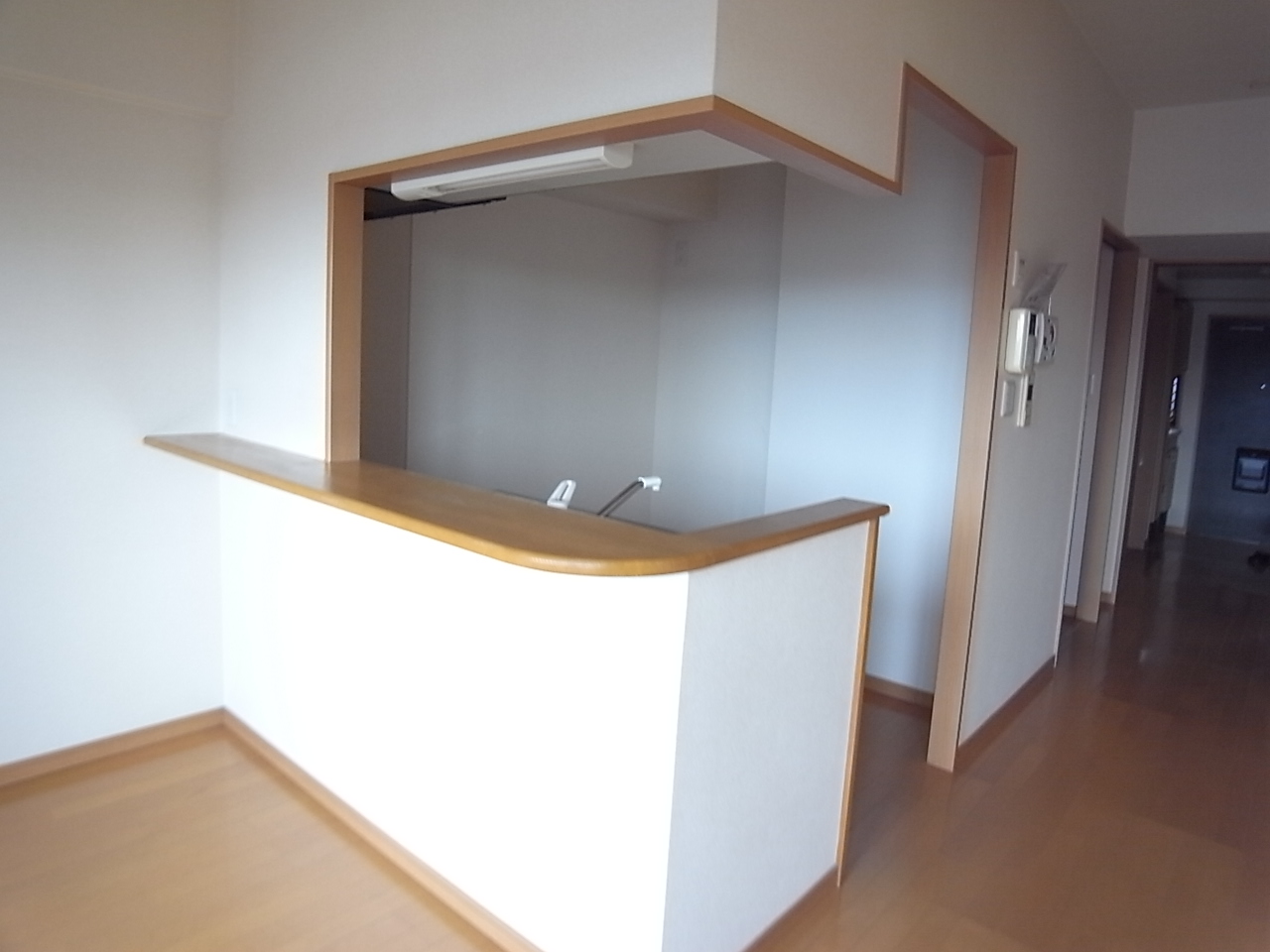 Kitchen. Counter Kitchen TV viewing while cooking