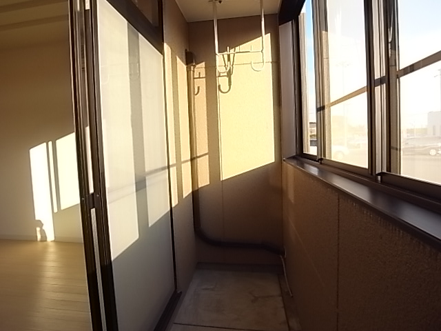 Balcony. Peace of mind of a rainy day in the roof balcony