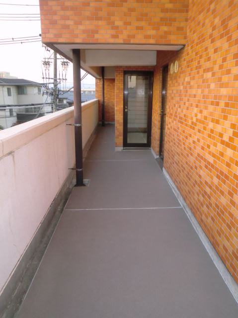 Balcony. You can enter and exit from the kitchen and living room. 