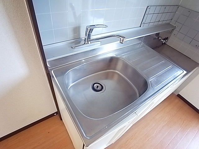 Kitchen. Single lever can easily temperature control with one hand. 