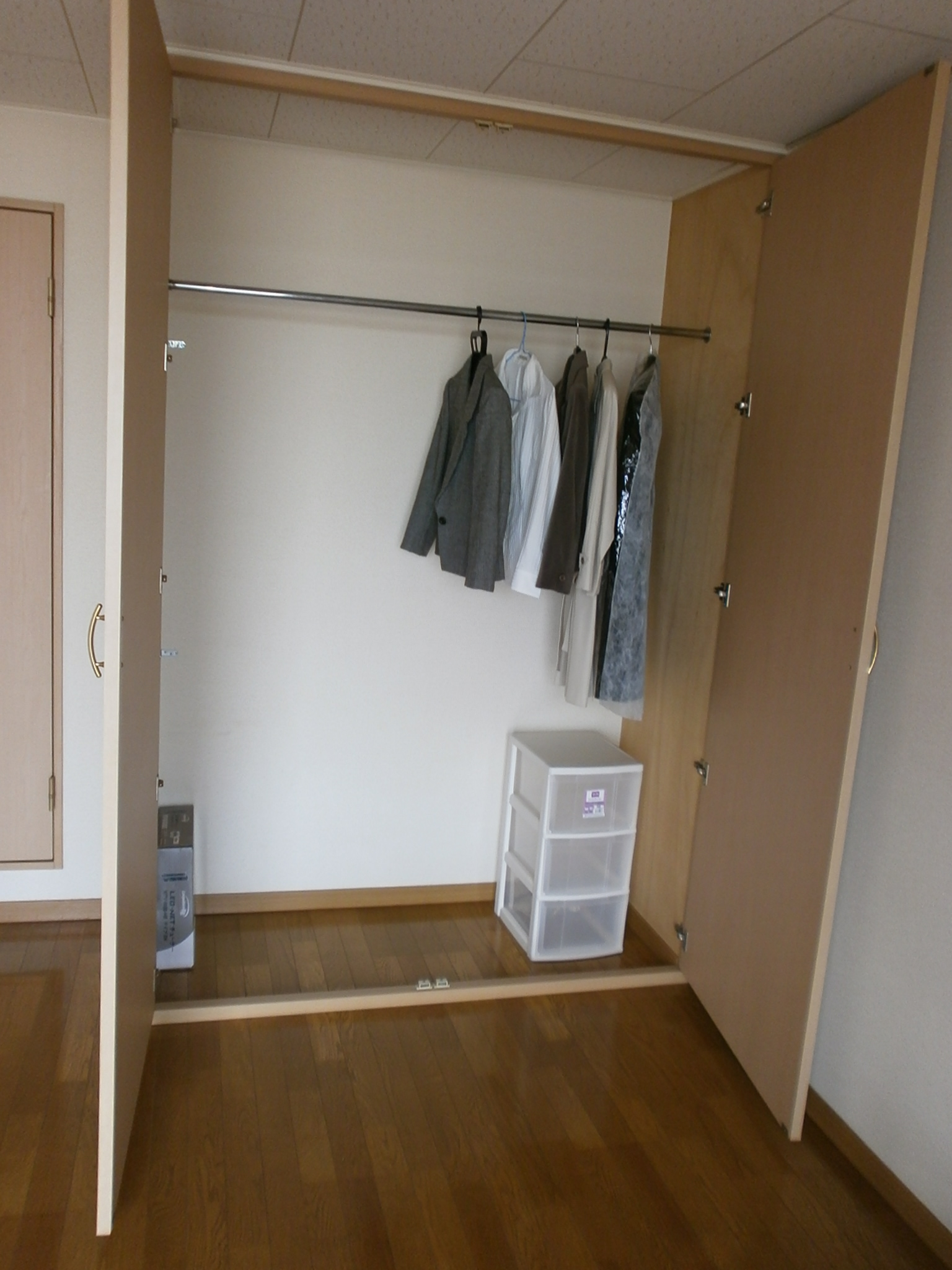 Receipt. Since the closet is large is housed plenty