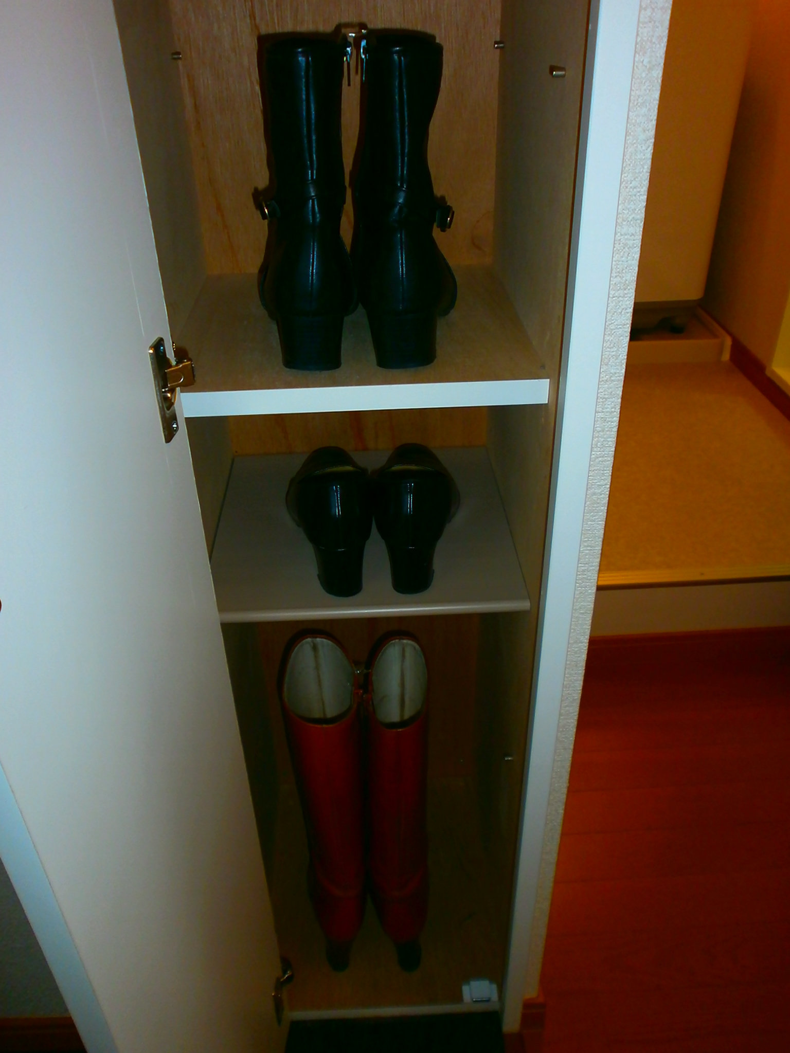 Entrance. Shoe box any way you want