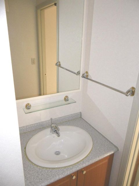 Washroom. You can not miss it in the morning.