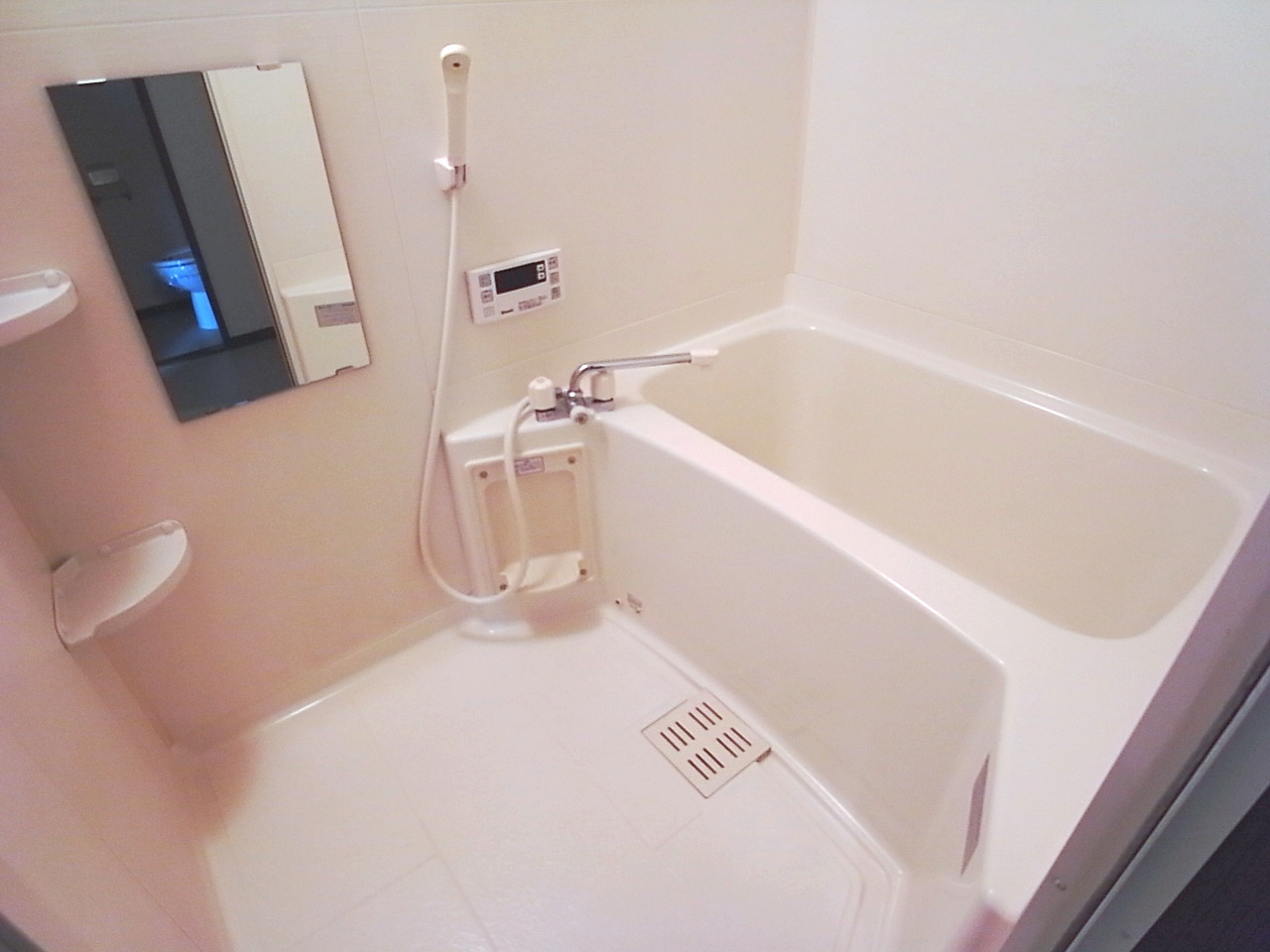 Bath. Bus toilet by. 