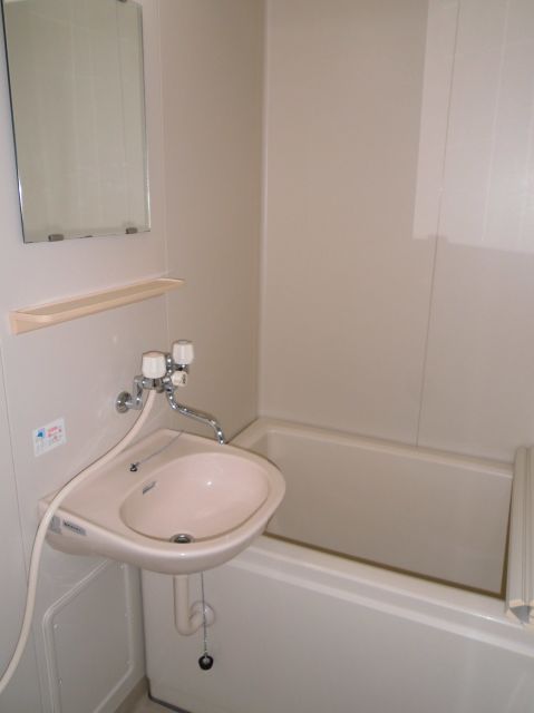 Bath. A clean bathroom