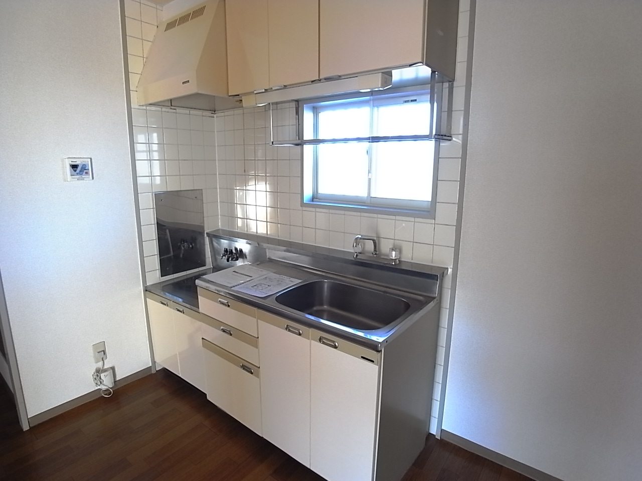 Kitchen. There is a window in the kitchen