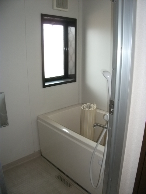 Bath. Bright bathroom of with window. 