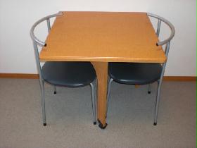 Living and room. Chairs and tables Western style