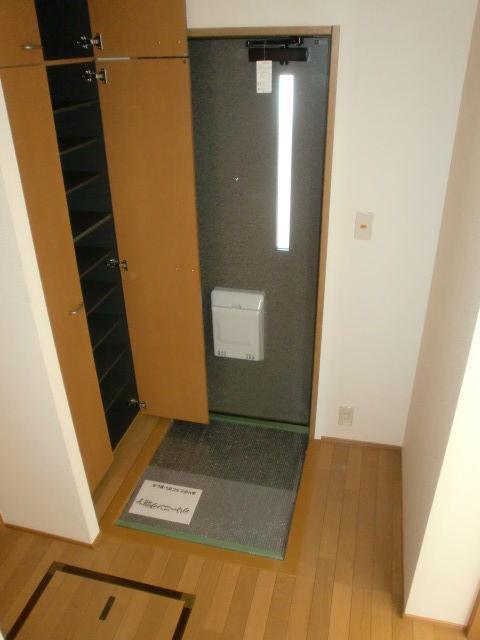 Entrance. Entrance of the shoe box equipped. 