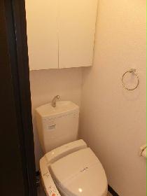 Toilet. It is with warm water toilet seat.