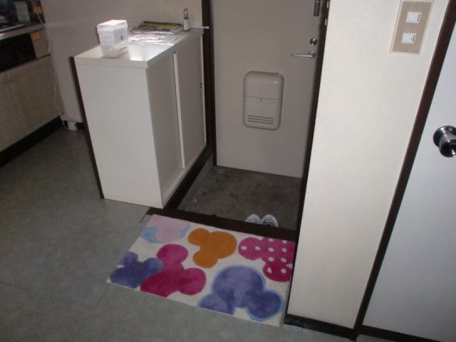 Entrance. Has been enhanced storage of shoes. 