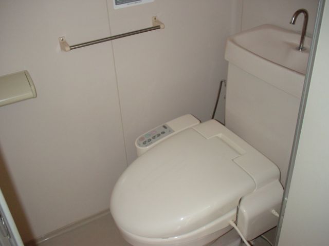 Toilet. It is a toilet with a clean. 