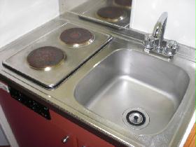 Kitchen. Two-burner stove is. ※ Shape, please check the actual thing