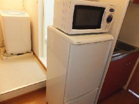 Kitchen. refrigerator, Convenience in the microwave