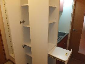 Kitchen. Functional kitchen next to the storage