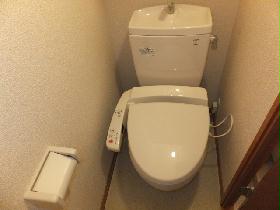 Toilet. With a convenient hot water toilet seat