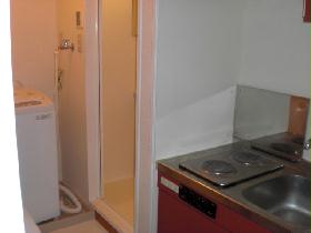 Kitchen. Two-burner electric stove is. 