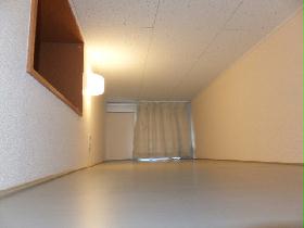 Living and room. Loft is an internal