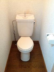 Toilet. Happy bus toilet by