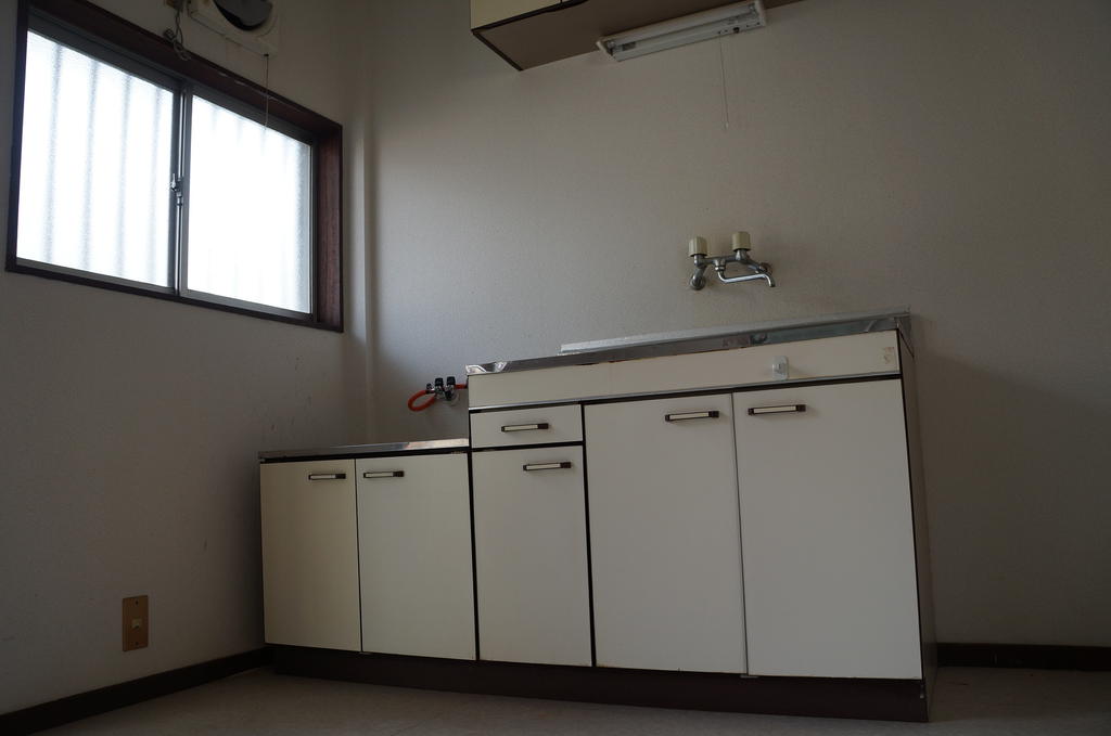 Kitchen. Bright kitchen with a window