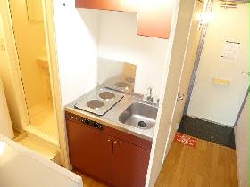 Kitchen. Since the electric stove (2 burners), It is safe