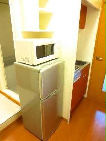 Kitchen. Refrigerator & Microwave