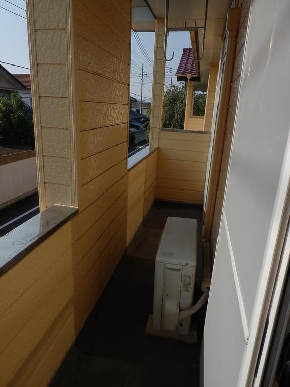 Balcony. Washing clothes