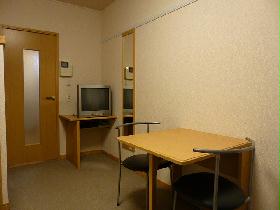 Living and room. This side, Table is folded.