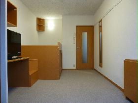 Living and room. From window side. There is a depth.