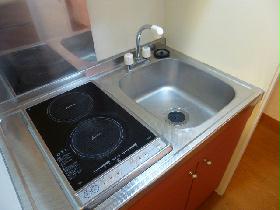 Kitchen. It is an electric stove 2-neck